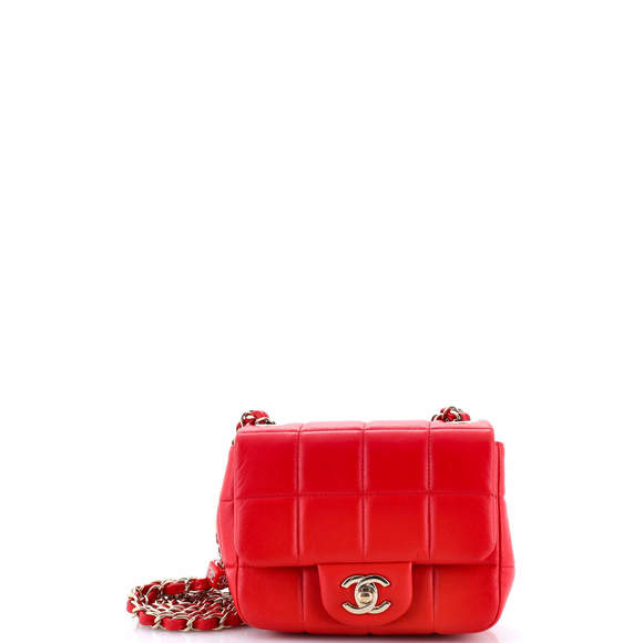 Chanel Mini Monacoco Logo Blocks Square Flap Bag Quilted Lambskin with Resin - Picture 1 of 5